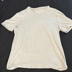 Lululemon Men’s V-Neck Tee – Off-White (Fits Like Small)